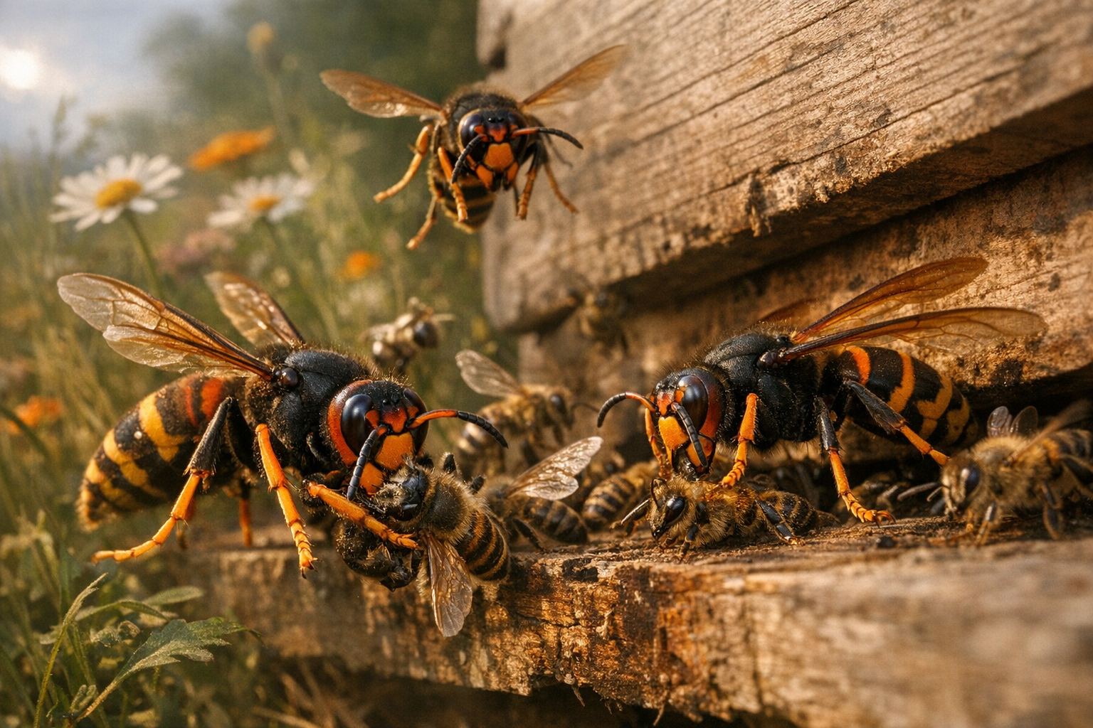 Que faire quand des frelons asiatiques chassent vos abeilles ?
